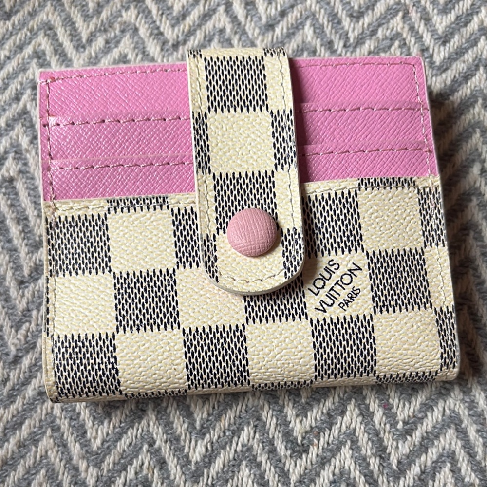 Louis Vuitton Pink and Cream Key Card Holder